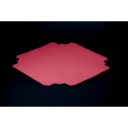 Opakowanie prezentowe 21x21x6cm - brązowe karbowane + czerwona pokrywka
