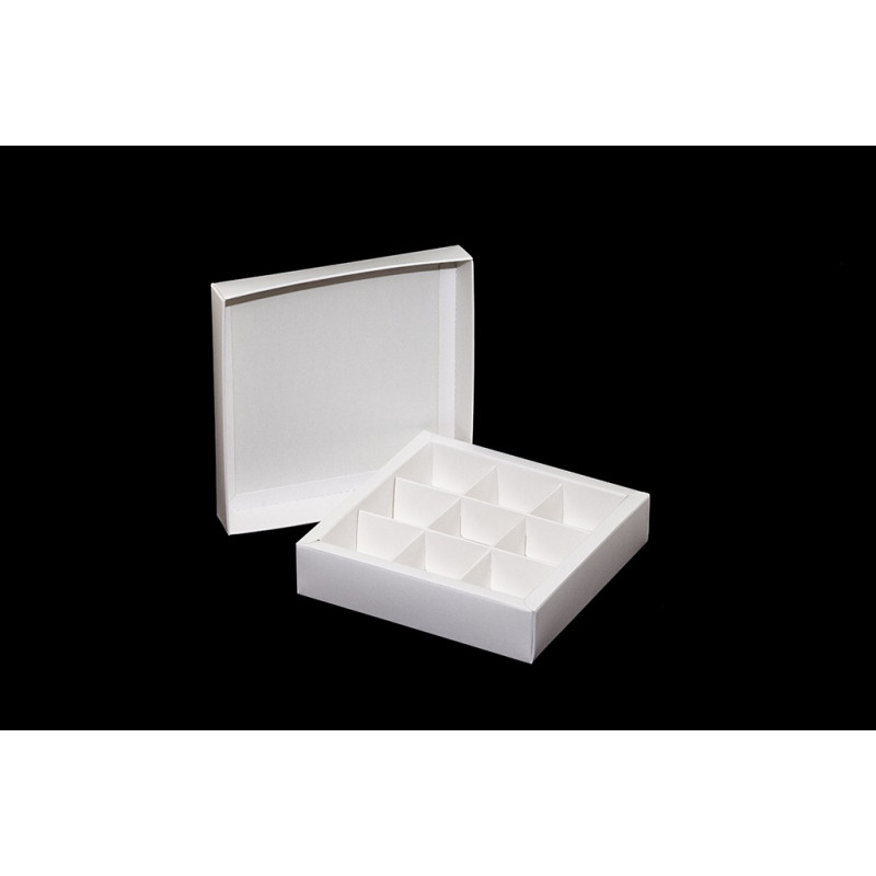 Pudełko na praliny 13,5x13,53,5cm - na 9szt Pudełko na praliny 13,5x13,53,5cm - na 9szt